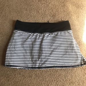Black and White Striped Lululemon tennis skirt!